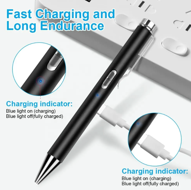 ONE SHEAR® PERRLA Diagnostic Penlight – USB-C Rechargeable Medical Flashlight & Ballpoint Pen with Pupil Gauge